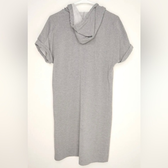 Nanette Lepore Oversized Pullover Hoodie Gray Short Sleeve Women’s Small - Picture 6 of 10